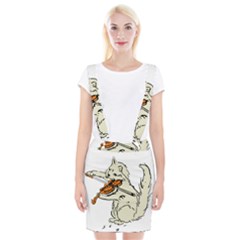 Cat Playing The Violin Art Braces Suspender Skirt by oldshool