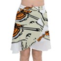 Cat Playing The Violin Art Chiffon Wrap Front Skirt View1