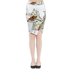 Cat Playing The Violin Art Midi Wrap Pencil Skirt by oldshool