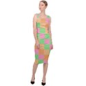 Checkerboard-pastel-squares Sleeveless Pencil Dress View3