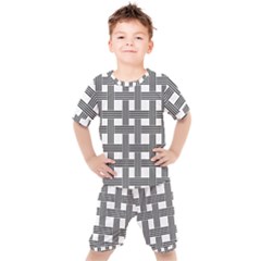 Seamless-stripe-pattern-lines Kids  Tee And Shorts Set by Semog4