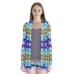 Mosaic-triangle-symmetry- Drape Collar Cardigan by Semog4