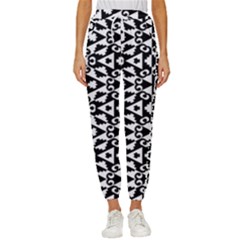 Geometric-tile-background Women s Cropped Drawstring Pants by Semog4