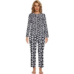 Geometric-tile-background Womens  Long Sleeve Lightweight Pajamas Set by Semog4