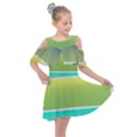 Pattern-banner-background-dot-set Kids  Shoulder Cutout Chiffon Dress View1