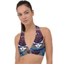 Grateful Dead Skull Rose Halter Plunge Bikini Top View1