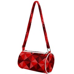 Red Diamond Shapes Pattern Mini Cylinder Bag by Semog4