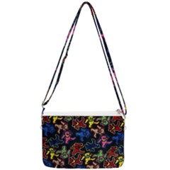 Grateful Dead Pattern Double Gusset Crossbody Bag by Semog4