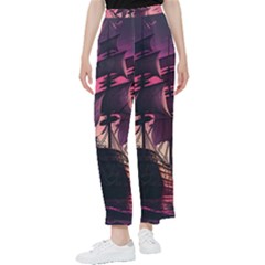 Ship Pirate Adventure Landscape Ocean Sun Heaven Women s Pants  by Semog4