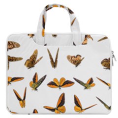 Butterfly Butterflies Insect Swarm Macbook Pro 13  Double Pocket Laptop Bag by Salman4z