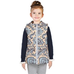 Texture Ornament Paisley Kids  Hooded Puffer Vest by Salman4z