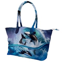 Orca Wave Water Underwater Canvas Shoulder Bag by Salman4z