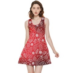 Christmas Pattern Red Inside Out Reversible Sleeveless Dress by Salman4z