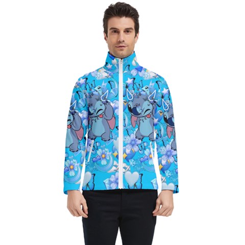 Blue Stitch Aesthetic Men s Bomber Jacket by Salman4z