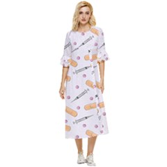 Medicine Double Cuff Midi Dress by SychEva