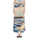 Wave Japanese Mount Fuji Woodblock Print Ocean Full Length Maxi Skirt View1