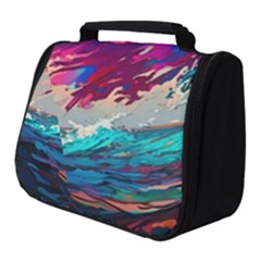 Tsunami Waves Ocean Sea Nautical Nature Water Painting Full Print Travel Pouch (small) by Jancukart