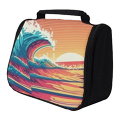 Waves Ocean Sea Tsunami Nautical 6 Full Print Travel Pouch (small) by Jancukart