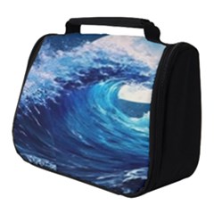 Tsunami Waves Ocean Sea Nautical Nature Water Moon Full Print Travel Pouch (small) by Jancukart