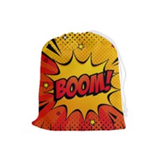 Explosion Boom Pop Art Style Drawstring Pouch (large) by Sudheng