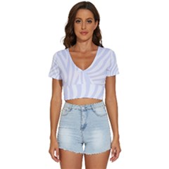 Grey Zebra Vibes Animal Print  V-neck Crop Top by ConteMonfrey