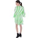 Green Zebra Vibes Animal Print  V-Neck Flare Sleeve Mini Dress View2