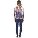 Leafs and Floral print Women s One-Button 3/4 Sleeve Short Jacket View4