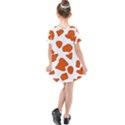 Orange Cow Dots Kids  Simple Cotton Dress View2