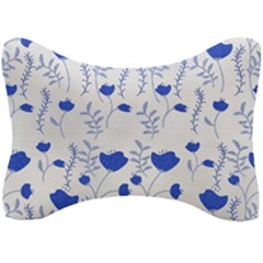 Blue Classy Tulips Seat Head Rest Cushion by ConteMonfrey