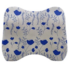 Blue Classy Tulips Velour Head Support Cushion by ConteMonfrey