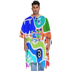 Crazy Pop Art - Doodle Buddies  Men s Hooded Rain Ponchos by ConteMonfrey