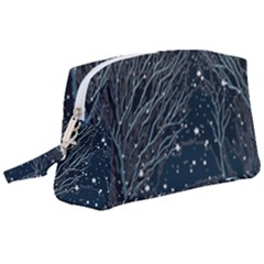 Snow Christmas Starry Night Wristlet Pouch Bag (large) by Simbadda