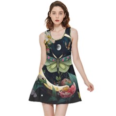 Flower Mot Moon Star Planet Inside Out Reversible Sleeveless Dress by Simbadda