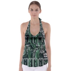 Printed Circuit Board Circuits Babydoll Tankini Top by Celenk