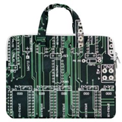 Printed Circuit Board Circuits Macbook Pro 13  Double Pocket Laptop Bag by Celenk