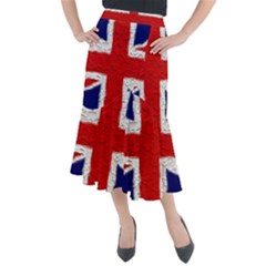 Union Jack Flag National Country Midi Mermaid Skirt by Celenk