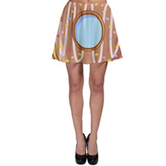 Dessert Food Donut Sweet Decor Chocolate Bread Skater Skirt by Uceng