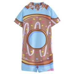 Dessert Food Donut Sweet Decor Chocolate Bread Kids  Boyleg Half Suit Swimwear by Uceng