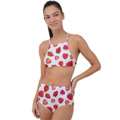 Strawberries High Waist Tankini Set by SychEva