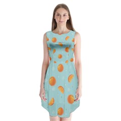 Oranges Pattern Sleeveless Chiffon Dress   by SychEva