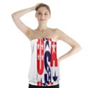 Usa Stars Fourth Of July Symbol America Usa Stars Strapless Top View1