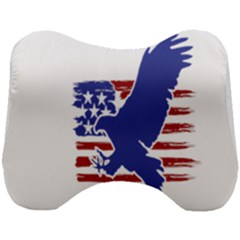 Usa Flag Eagle Symbol American Bald Eagle Country Head Support Cushion by Wegoenart