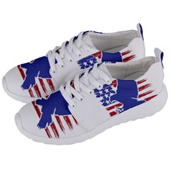 Usa Flag Eagle Symbol American Bald Eagle Country Men s Lightweight Sports Shoes by Wegoenart