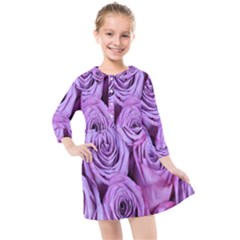 Roses-52 Kids  Quarter Sleeve Shirt Dress