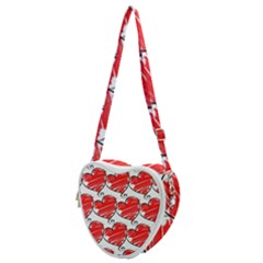 Seamless-heart-red Heart Shoulder Bag by nateshop