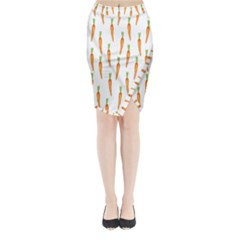 Carrot Midi Wrap Pencil Skirt by SychEva