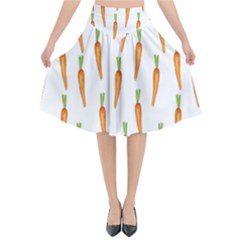 Carrot Flared Midi Skirt by SychEva