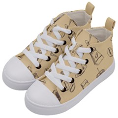 Coffee-56 Kids  Mid-top Canvas Sneakers by nateshop