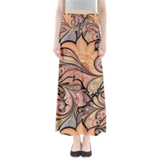 Colorful Background Artwork Pattern Floral Patterns Retro Paisley Full Length Maxi Skirt by Salman4z