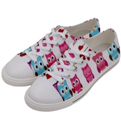 Owl Pattern Women s Low Top Canvas Sneakers by Salman4z